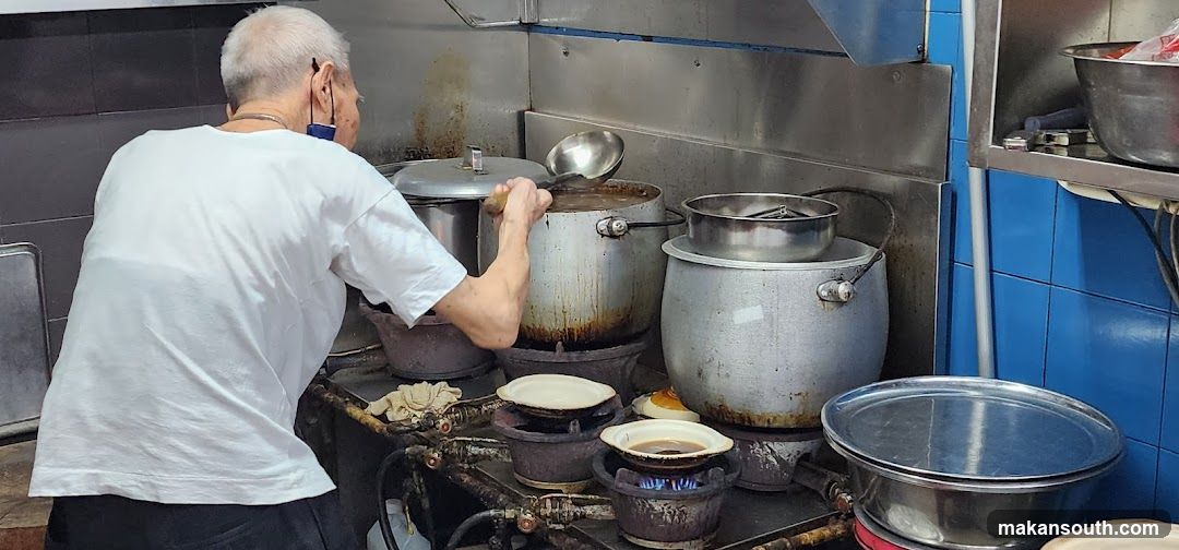 Chef preparing food in a kitchen