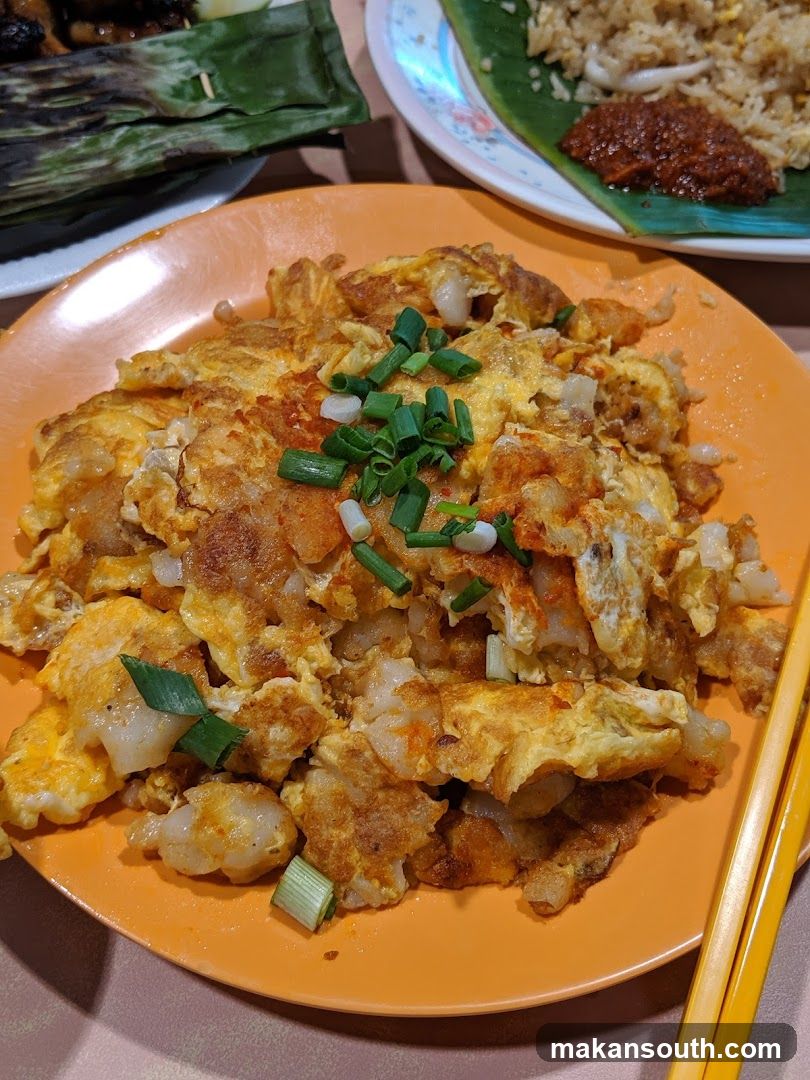 Fried Carrot Cake with Scallions