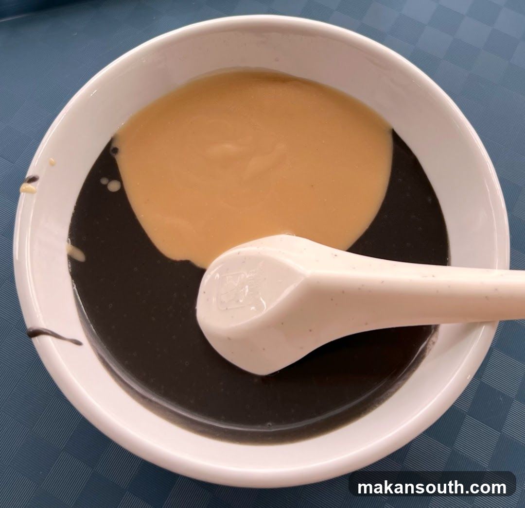 Black Sesame Soup with Custard