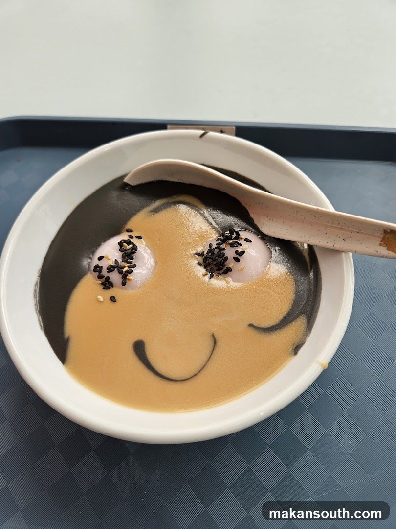 Dessert with a smiley face