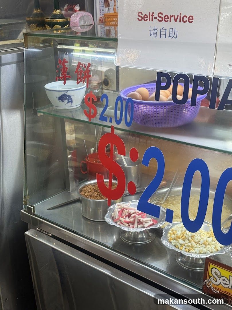 Popiah Ingredients Display