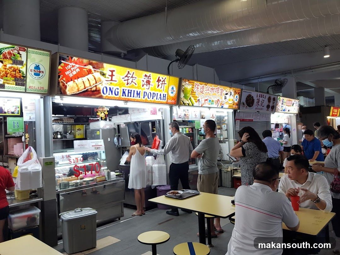 Food stalls in a market