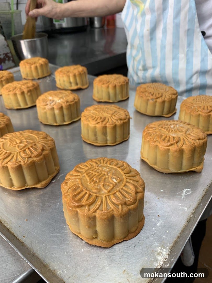 Mooncakes on a Baking Tray