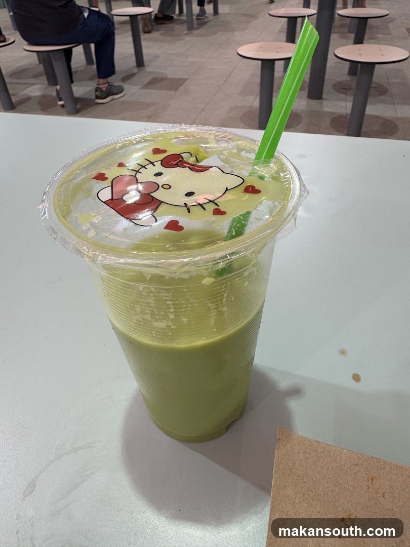 Hello Kitty Matcha Drink