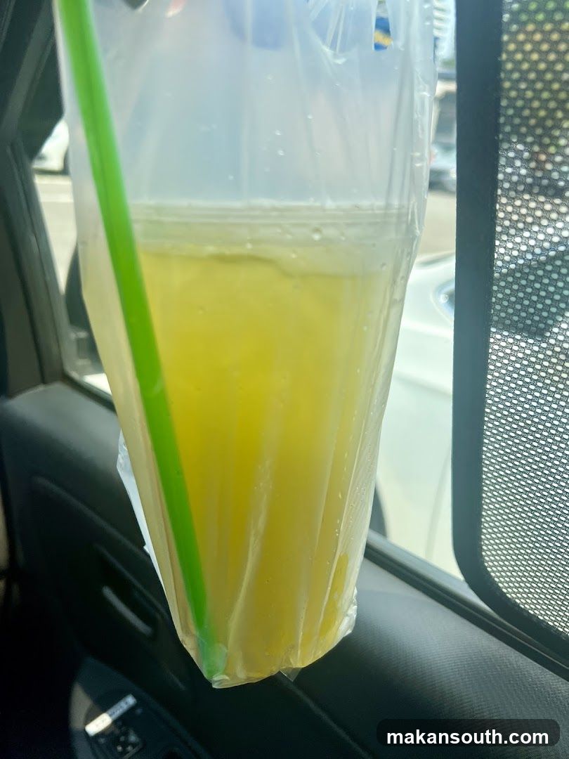 Drink in a plastic bag