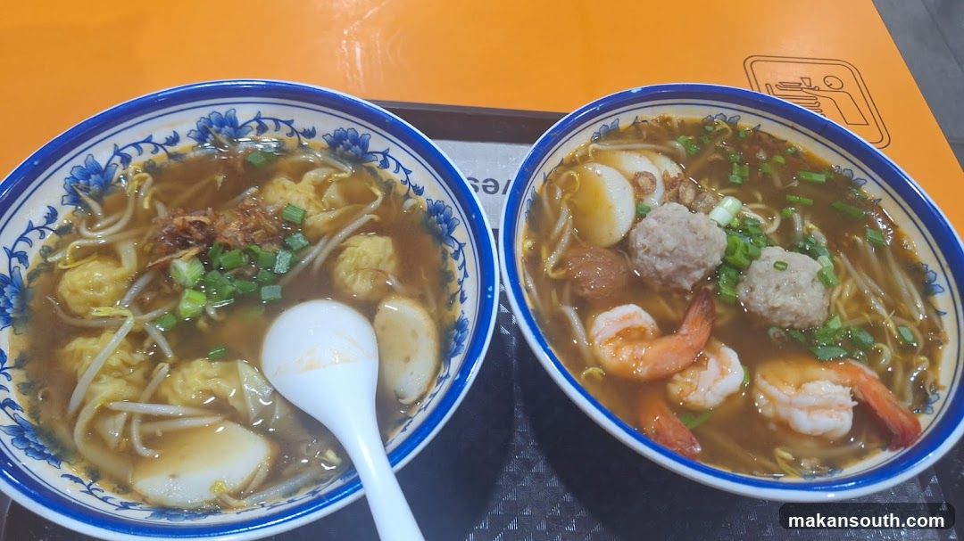 Two bowls of noodle soup