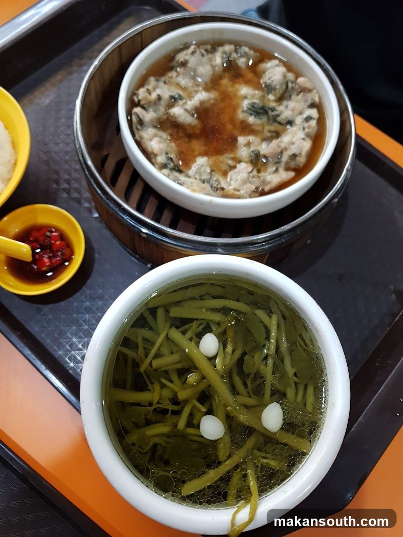 Steamed Dish and Vegetable Soup
