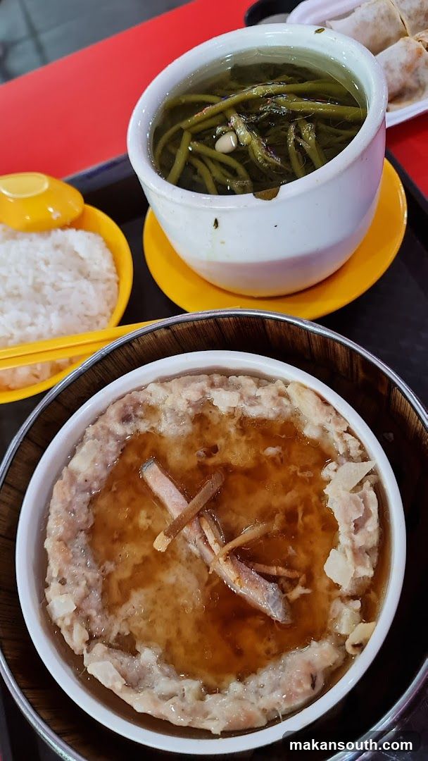 Steamed Pork with Fish and Vegetable Soup