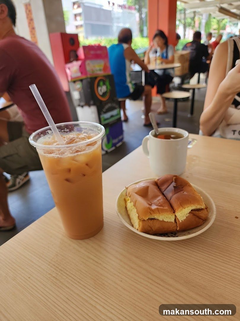 Iced Milk Tea and Toast