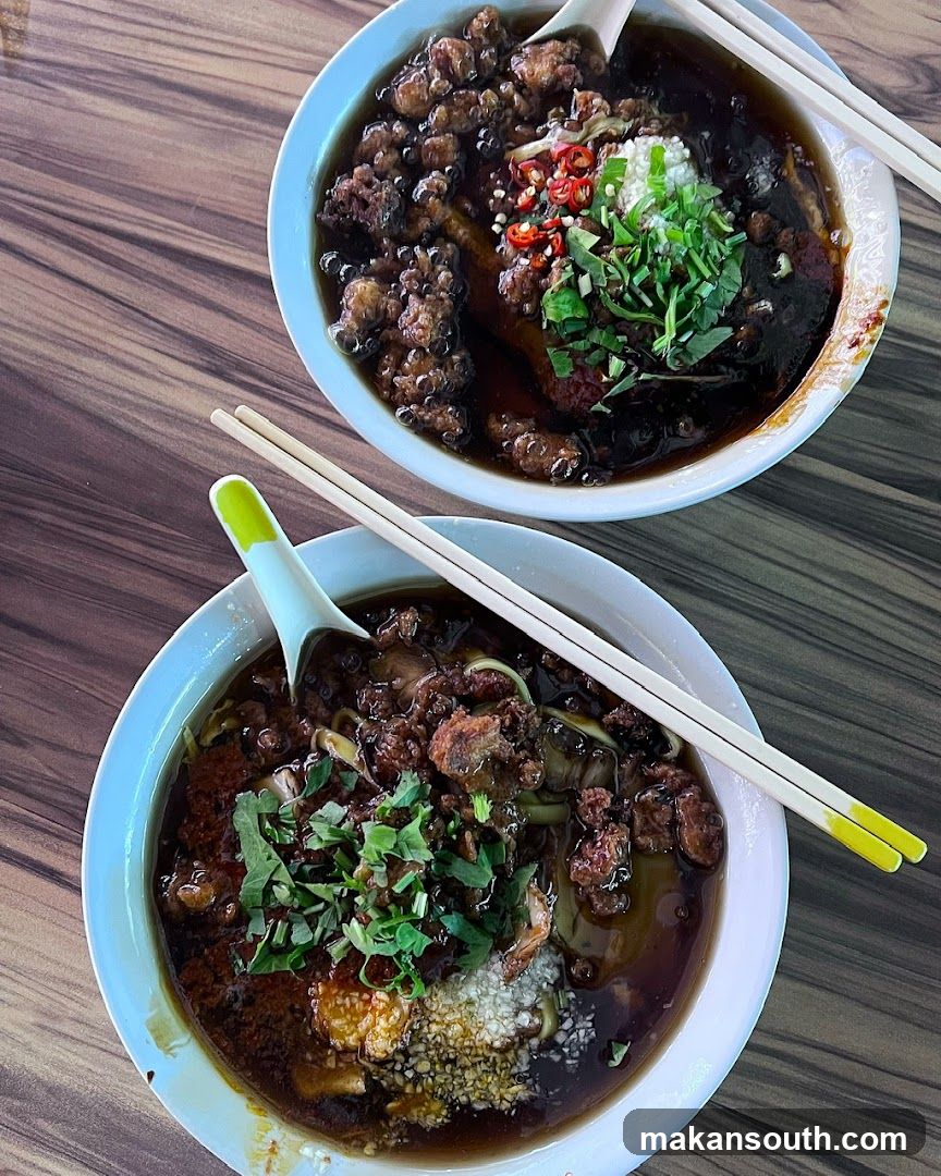 Two bowls of noodles