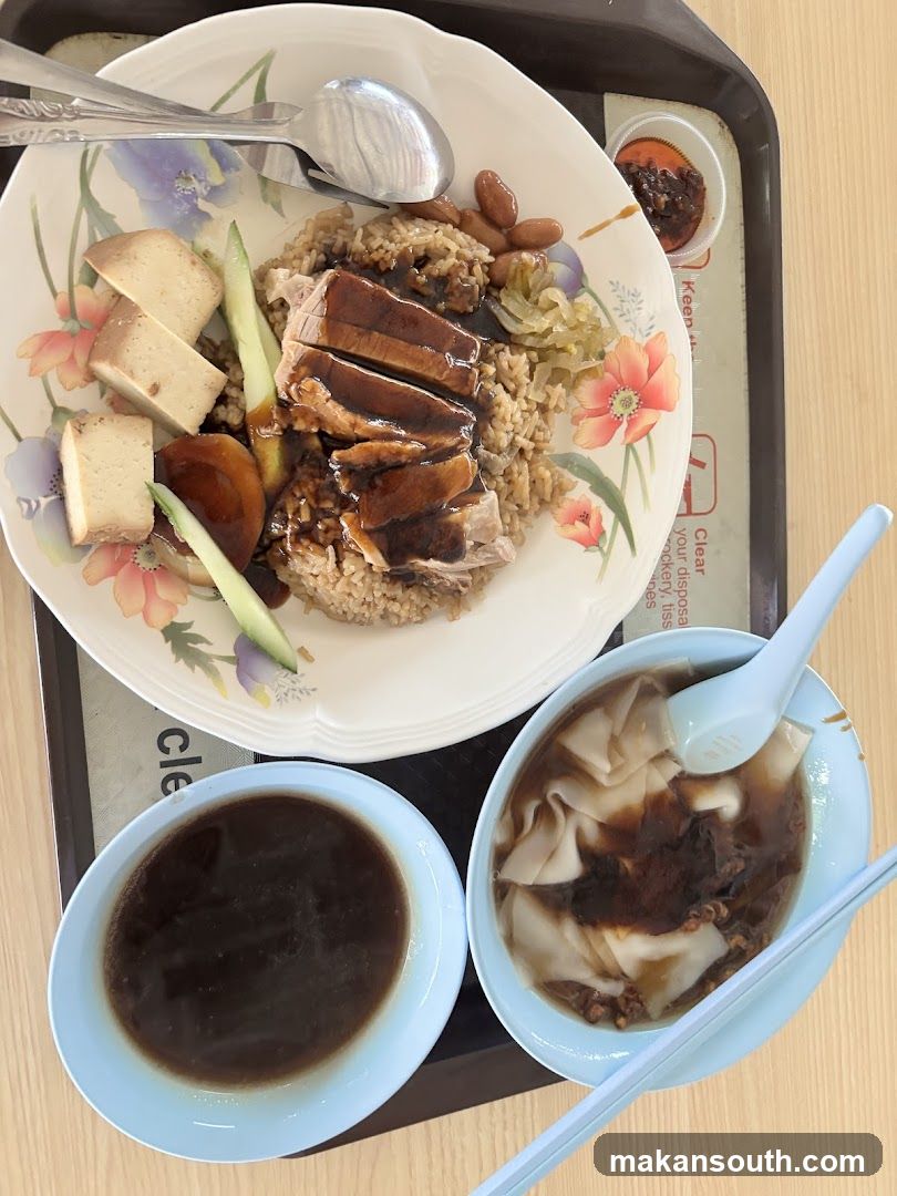 Duck Rice and Wonton Soup