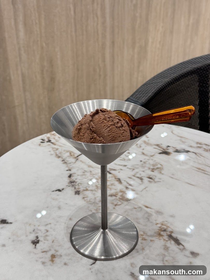 Chocolate Ice Cream in a Martini Glass