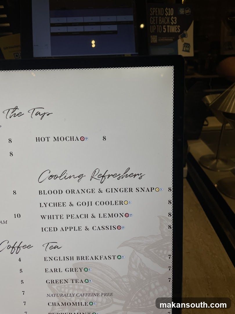 The Taps, Cooling Refreshers, Coffee Tea