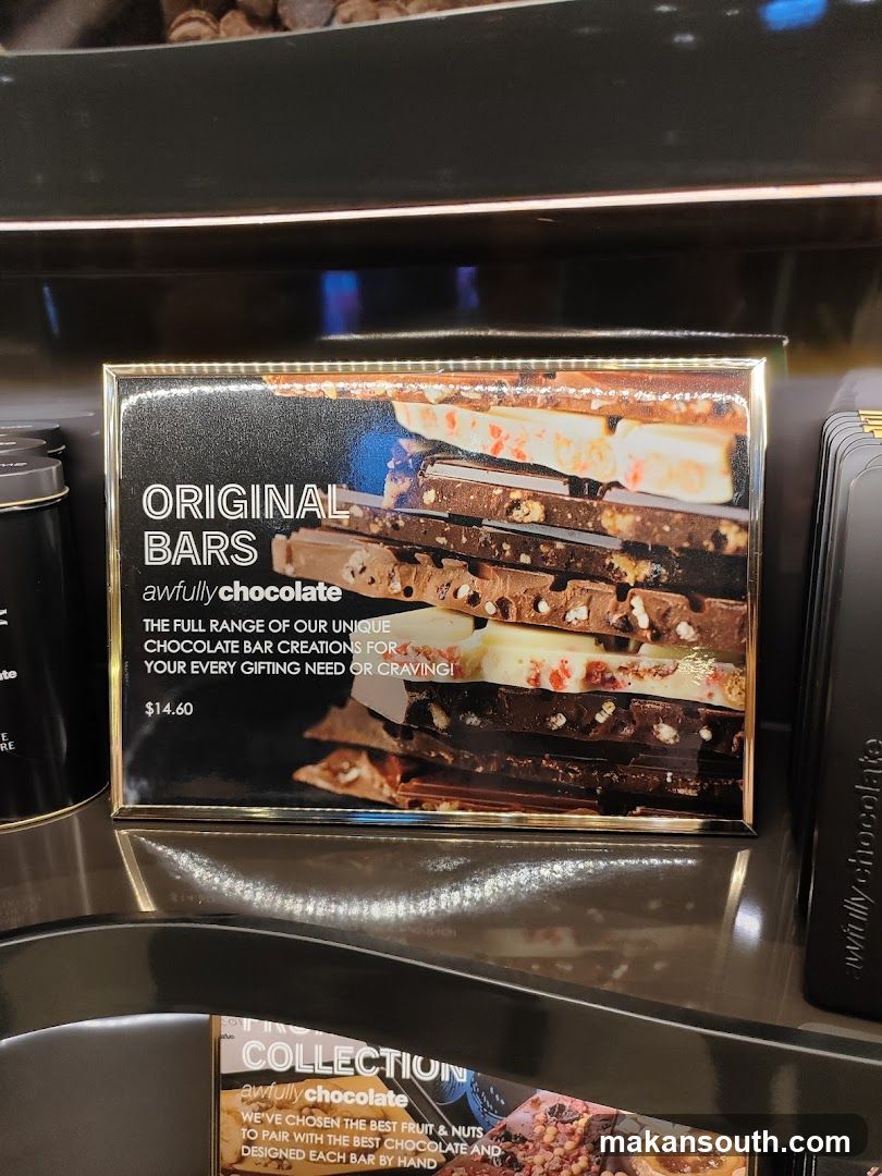 Awfully Chocolate Original Bars Display