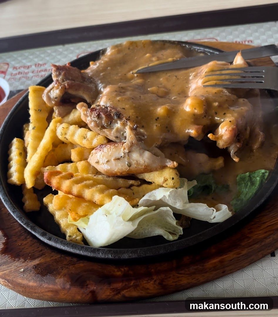 Sizzling Chicken Steak with Fries