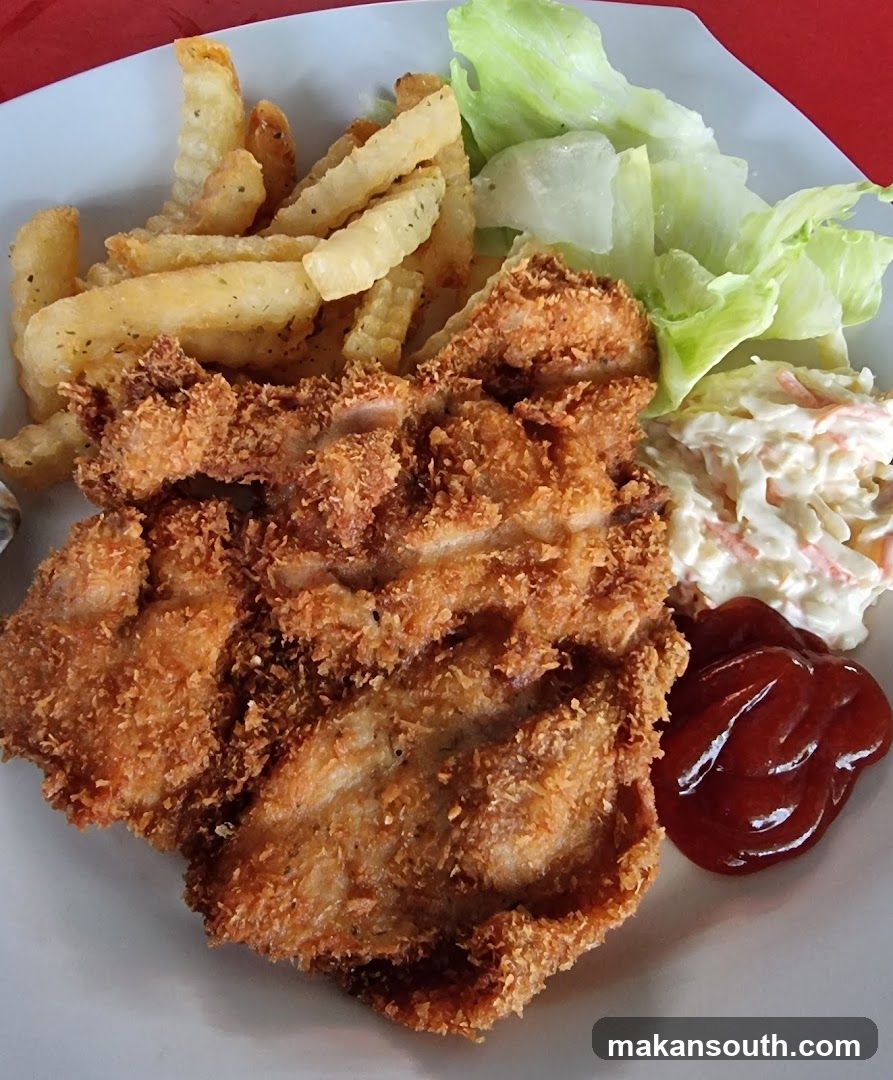Crispy Chicken with Fries and Coleslaw