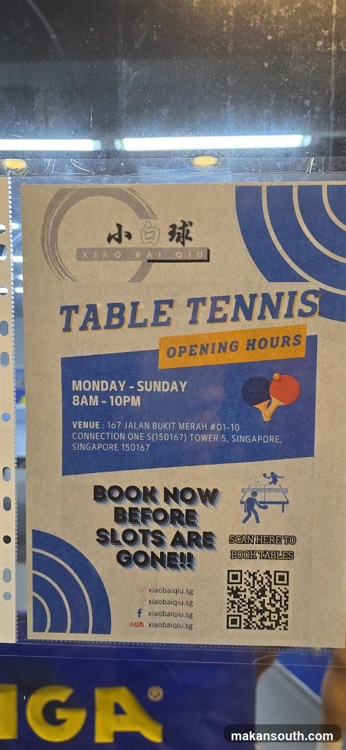 Table Tennis Opening Hours
