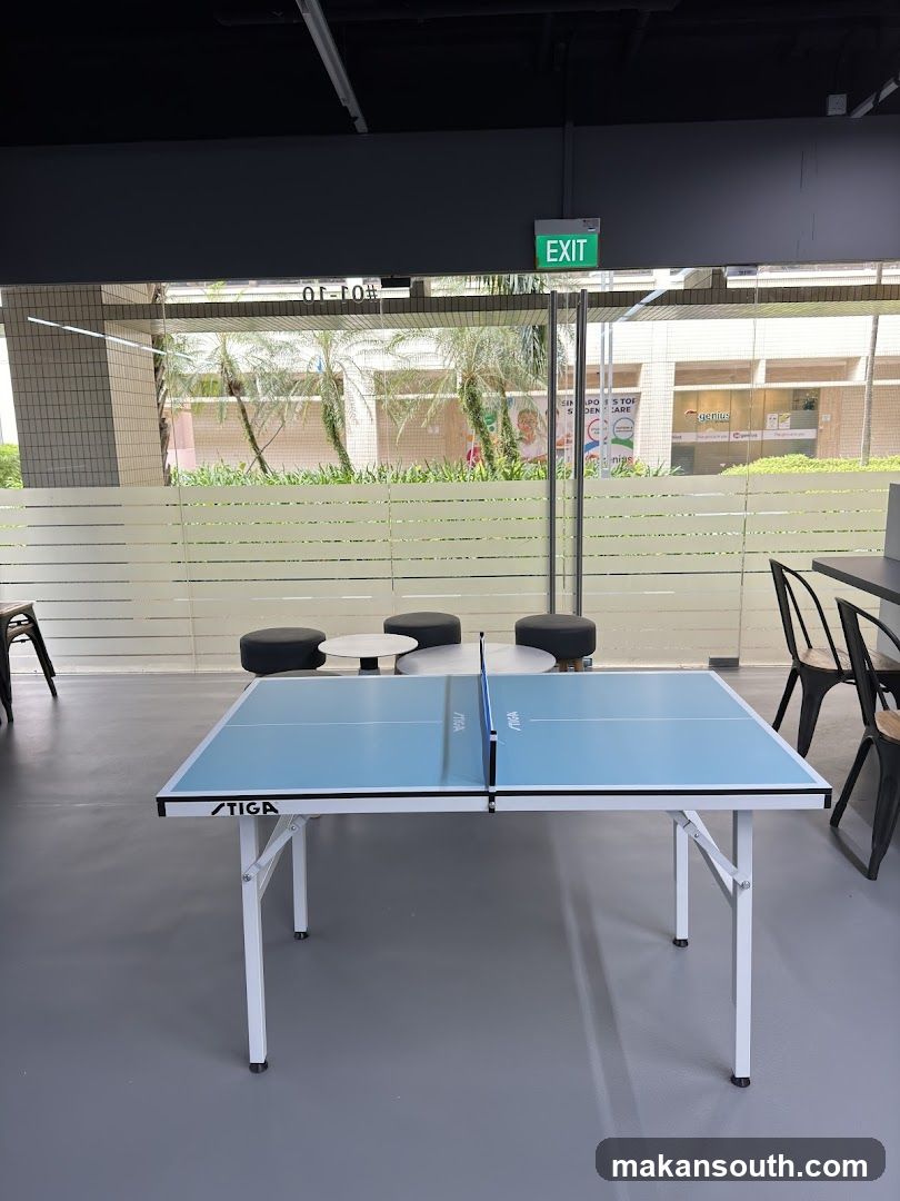 Ping Pong Table and Seating Area