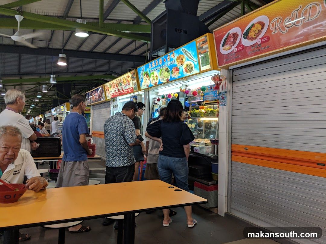 Food stalls in a market