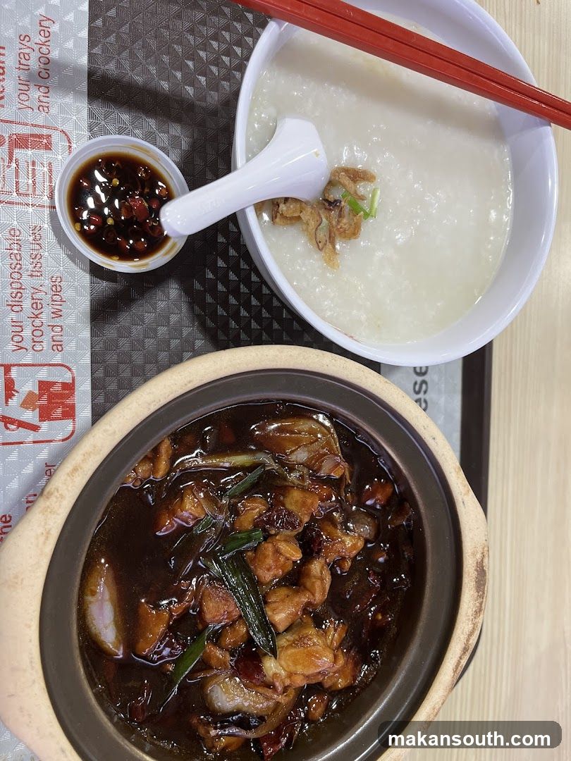 Congee and Braised Chicken