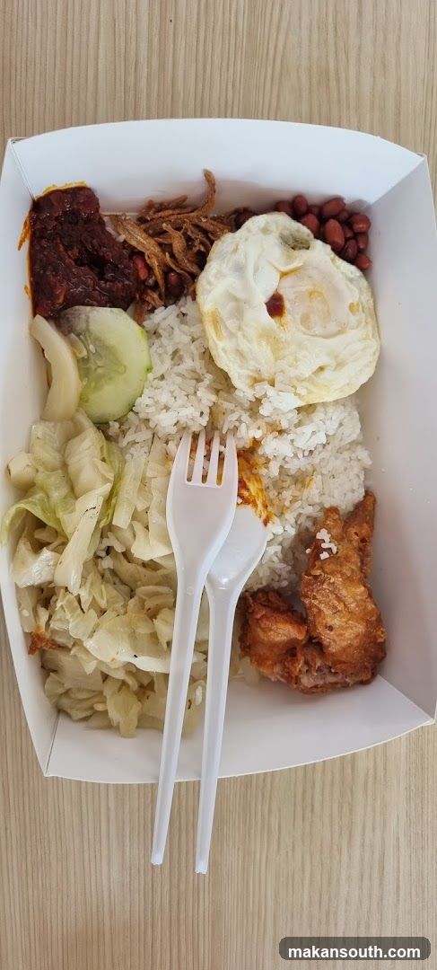 Nasi Lemak with Fried Chicken