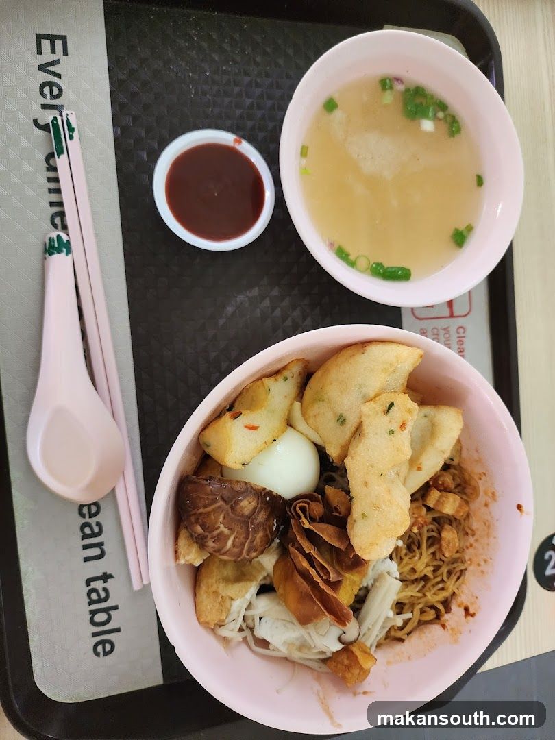 Noodles with Toppings and Soup