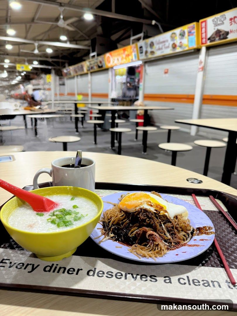 Food court with meal