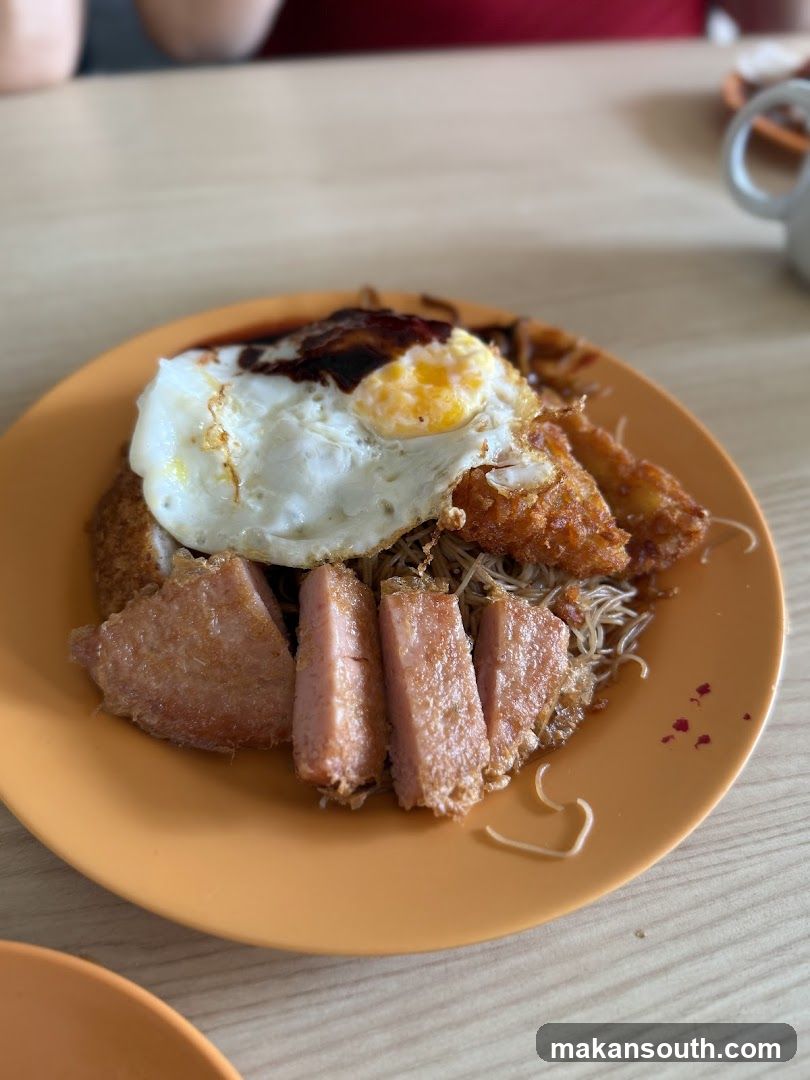 Spam and Fried Egg Noodles