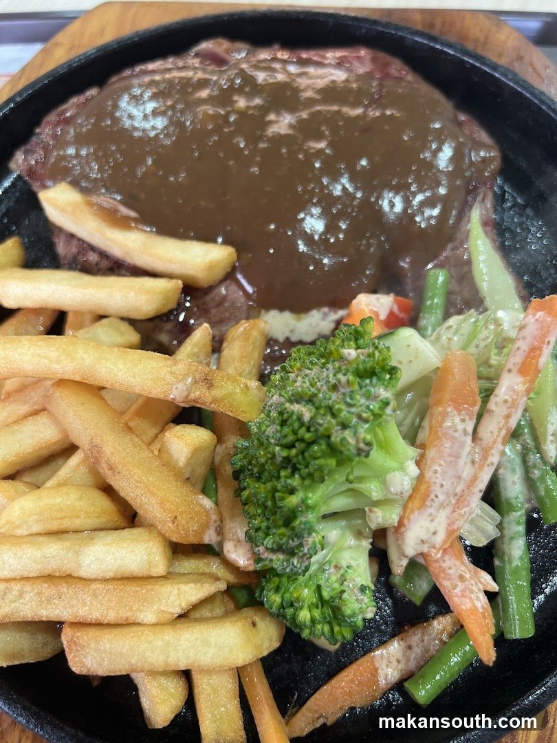 Steak with Fries and Vegetables