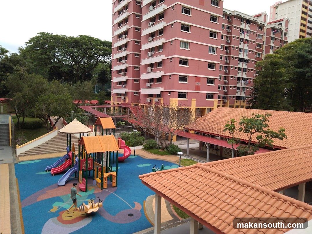 Apartment complex with playground