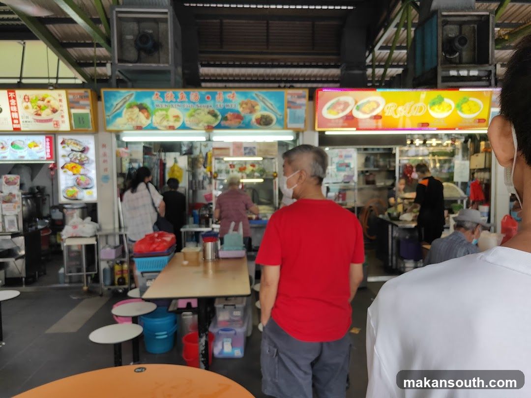 Food stalls in a hawker center