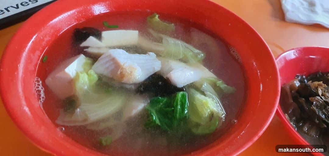 Fish soup with tofu and vegetables