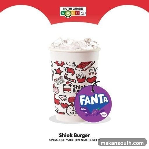 Shiok Burger with Fanta