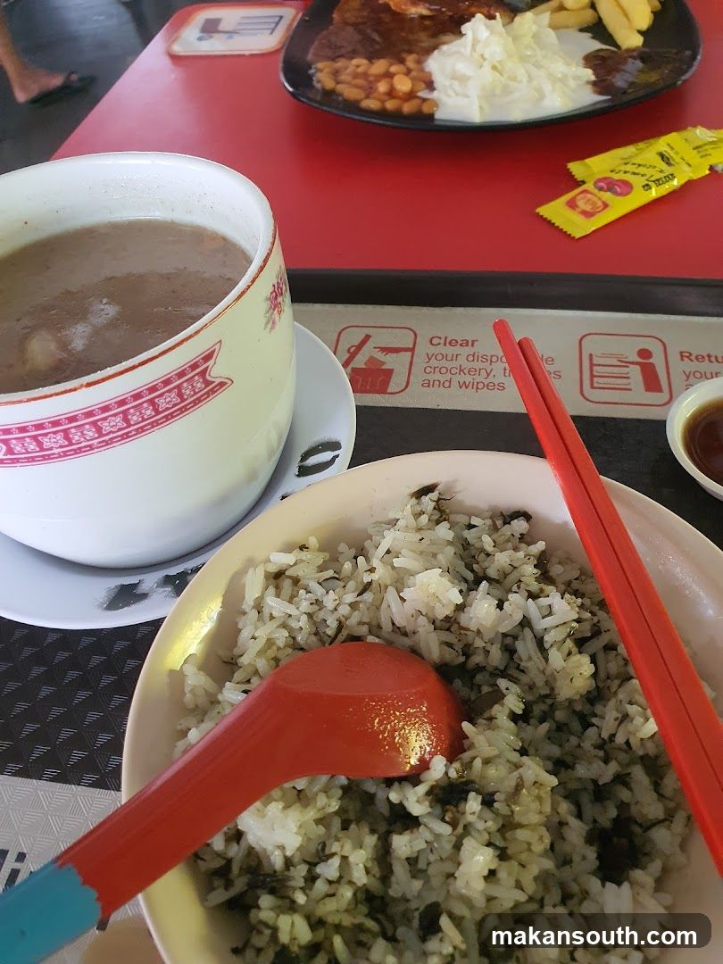 Meal with Rice and Soup