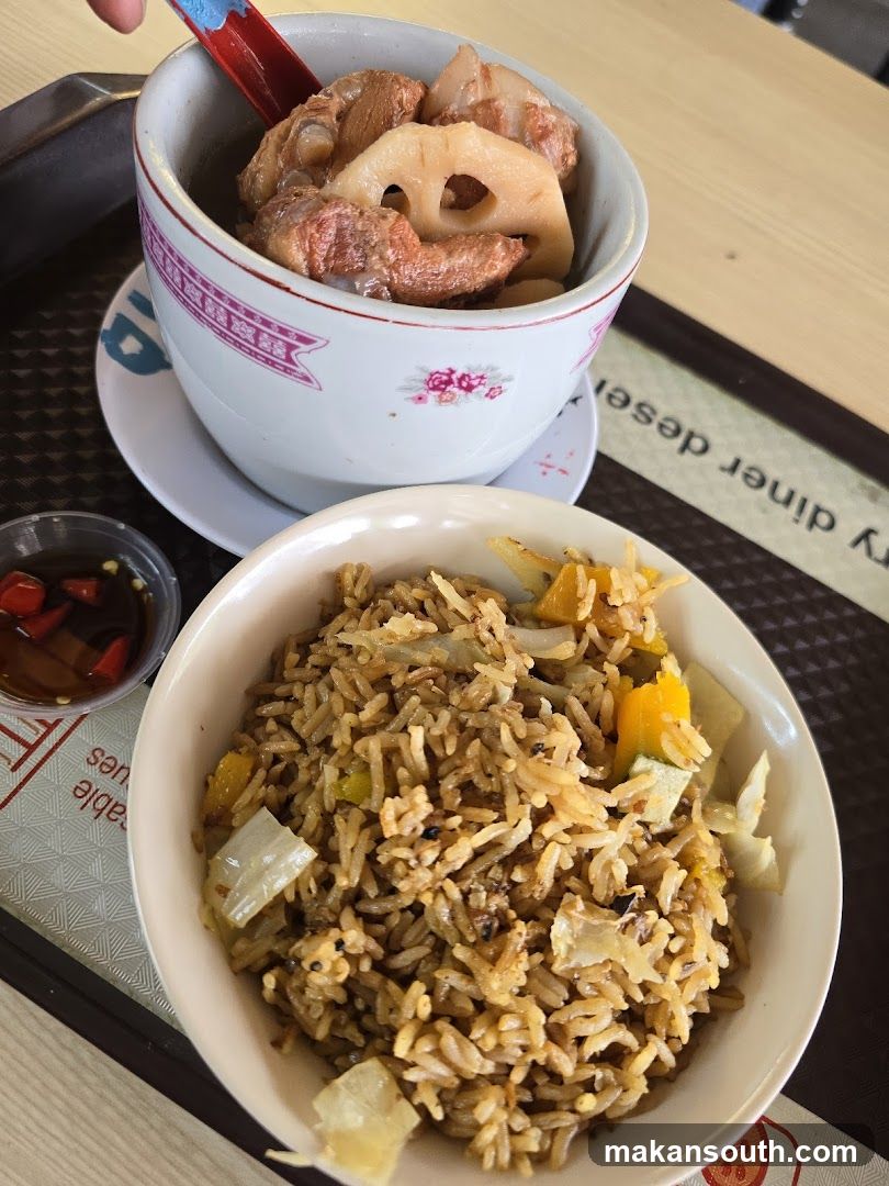 Pork Rib Soup and Fried Rice