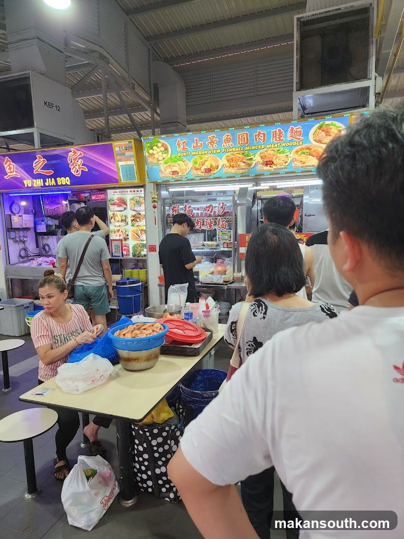 Food Stall with Customers