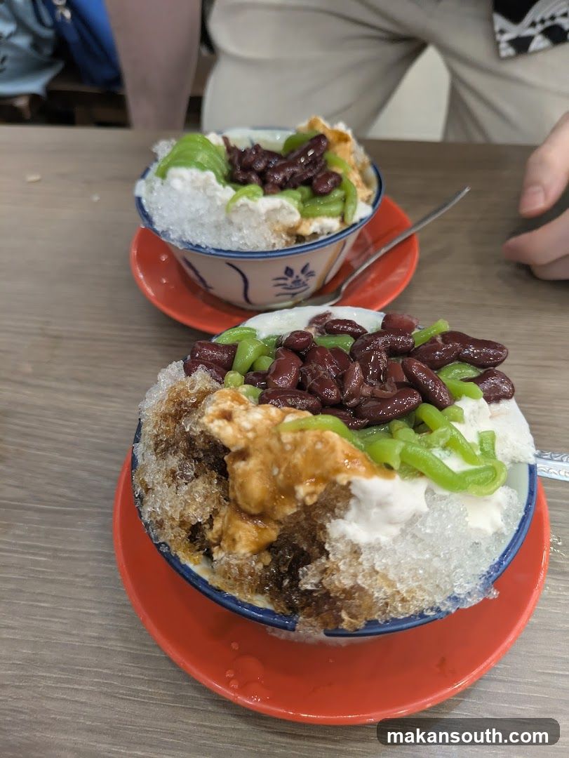 Desserts with shaved ice