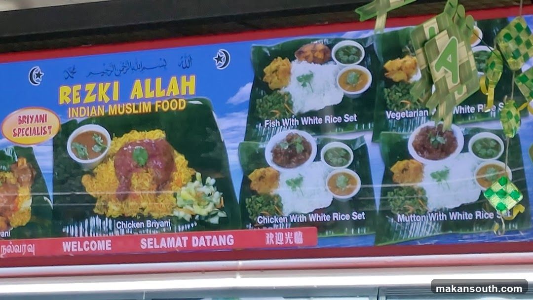 Rezki Allah Indian Muslim Food Menu
