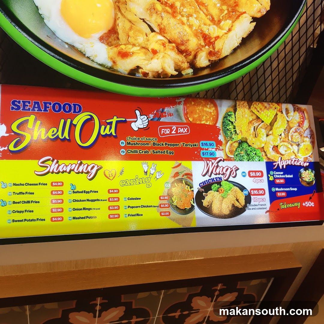 Seafood Shell Out Menu