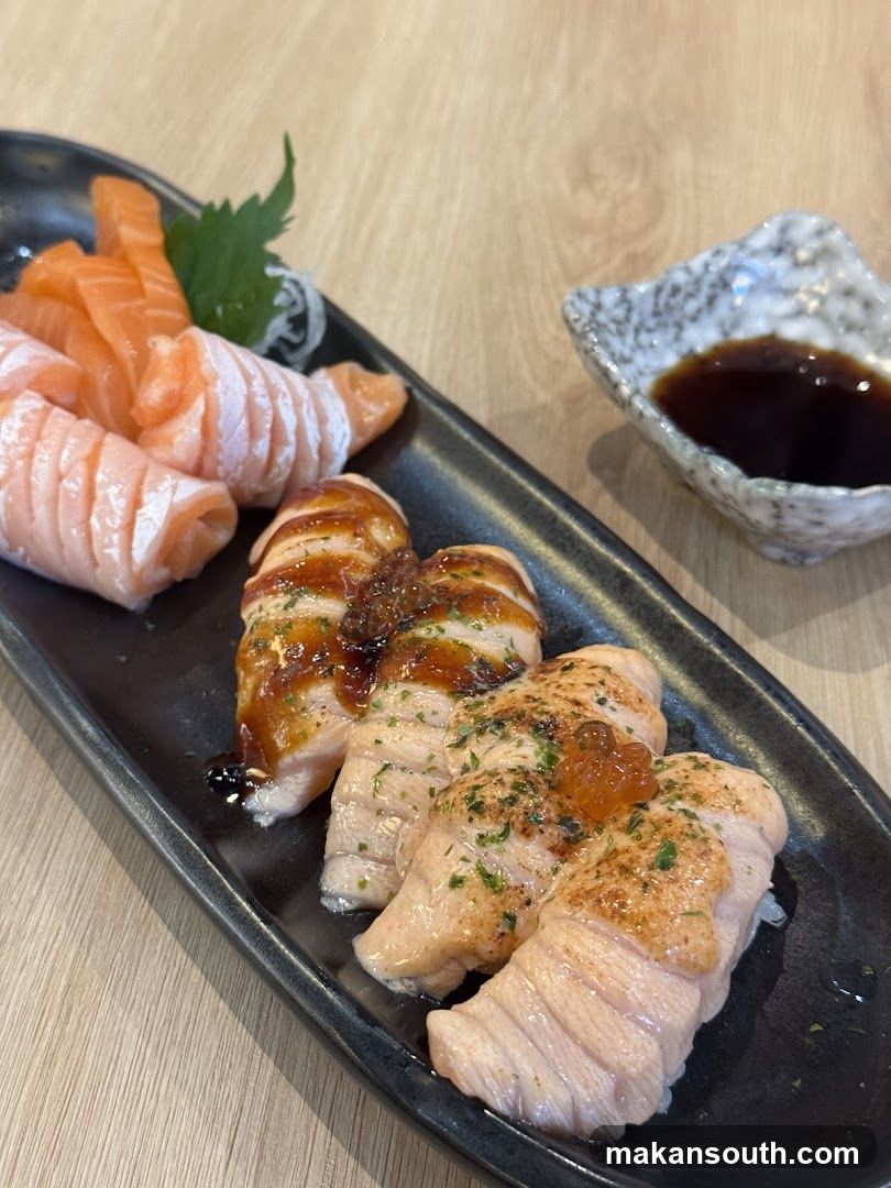 Salmon Sushi and Sashimi