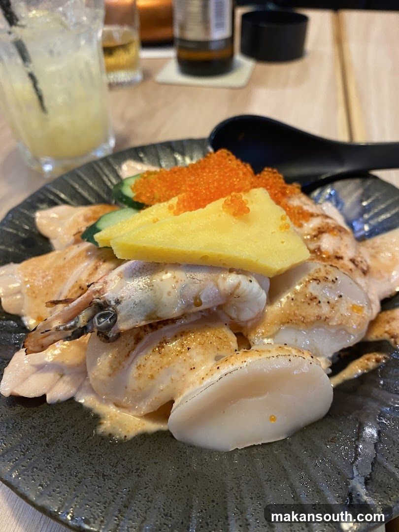 Seafood Dish with Drink