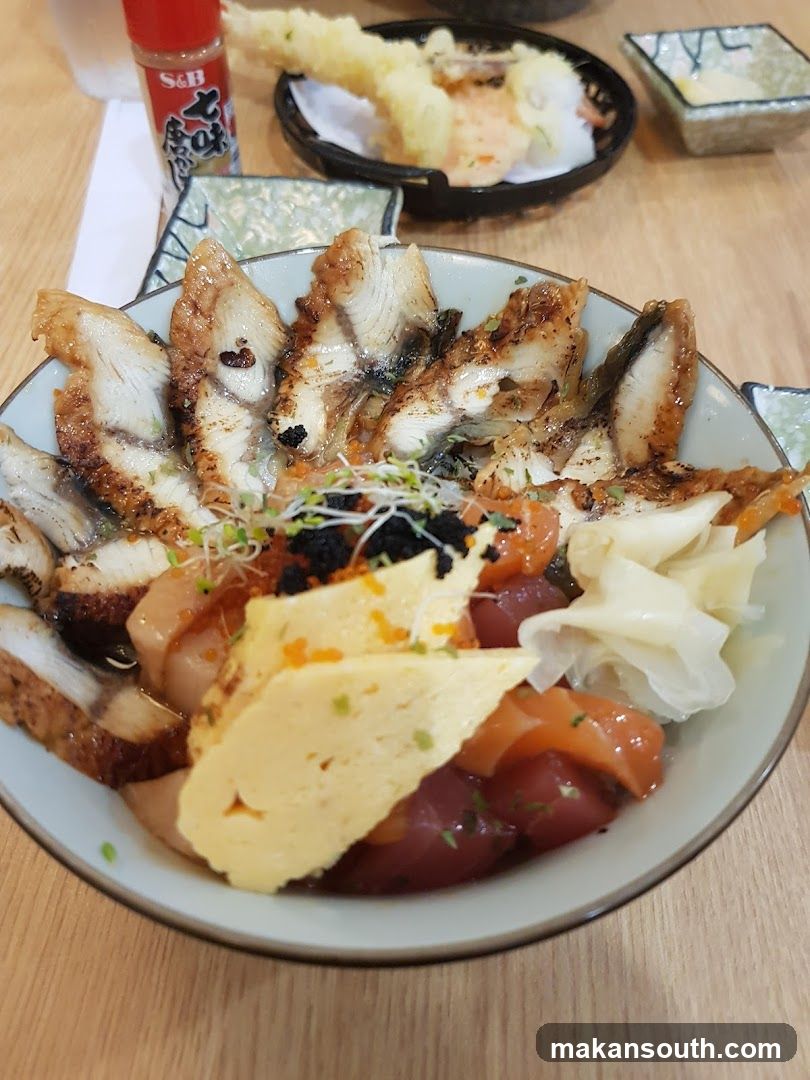 Unagi and Sashimi Bowl