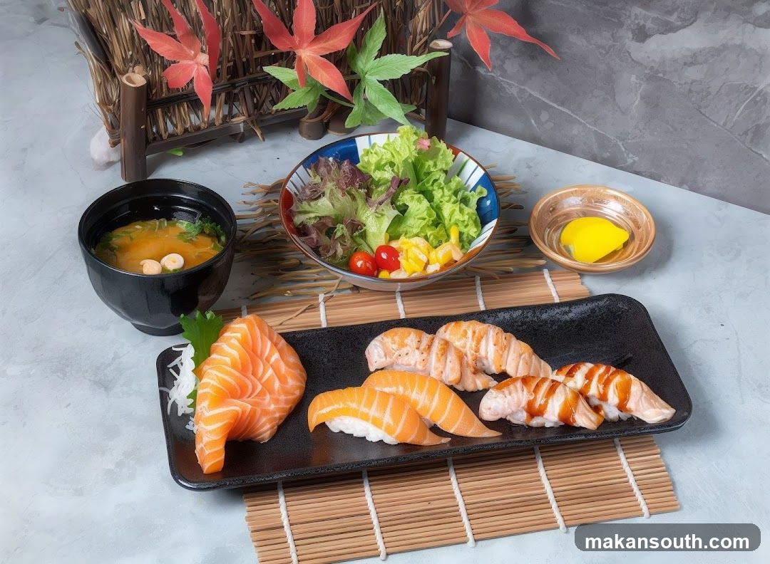 Salmon Sashimi and Sushi Platter