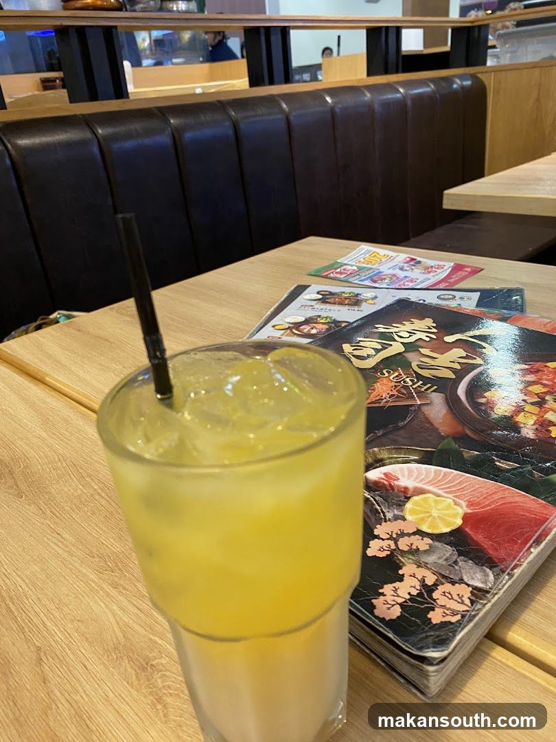 Restaurant Table with Drink and Menus