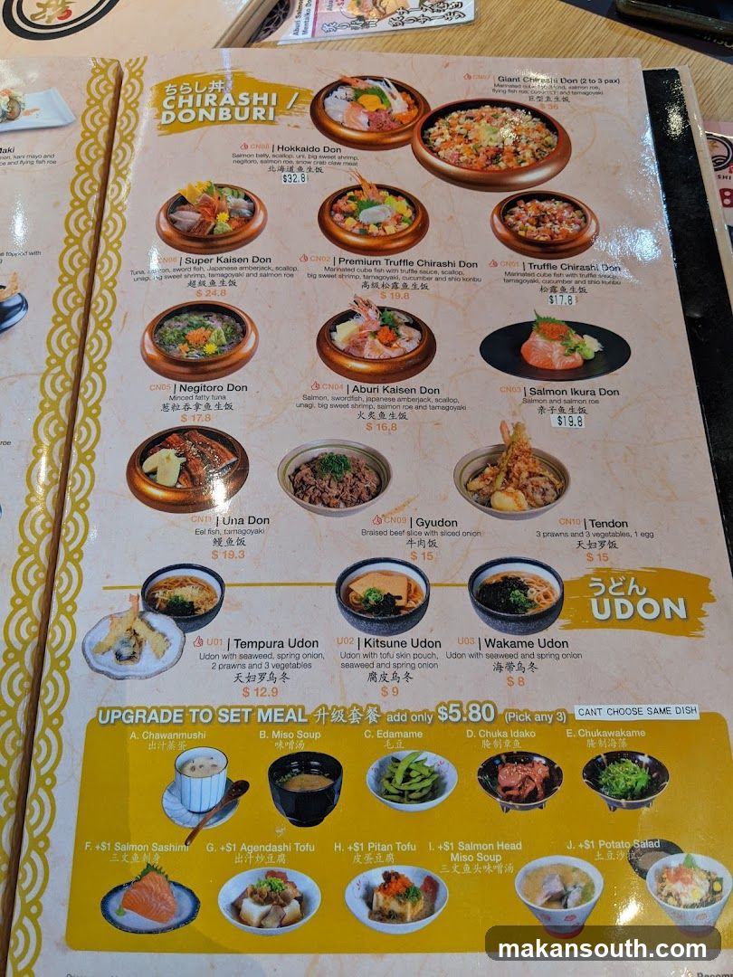Chirashi Donburi & Udon