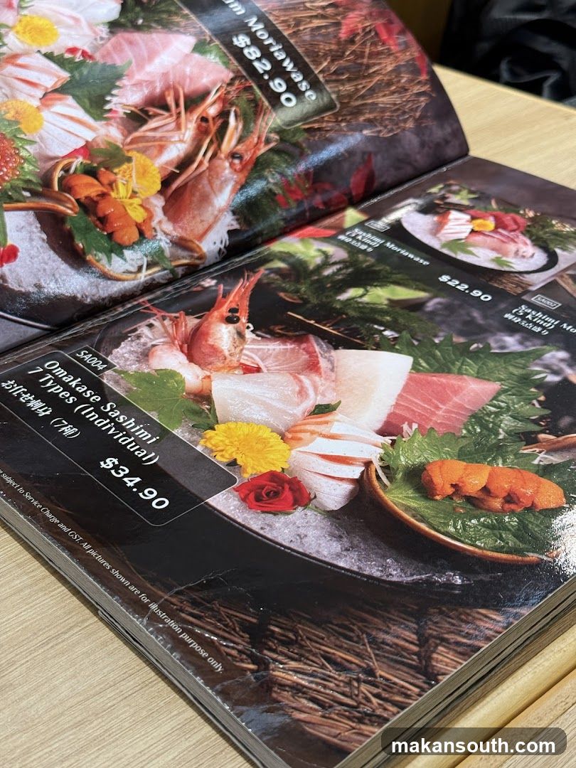 Sashimi Menu