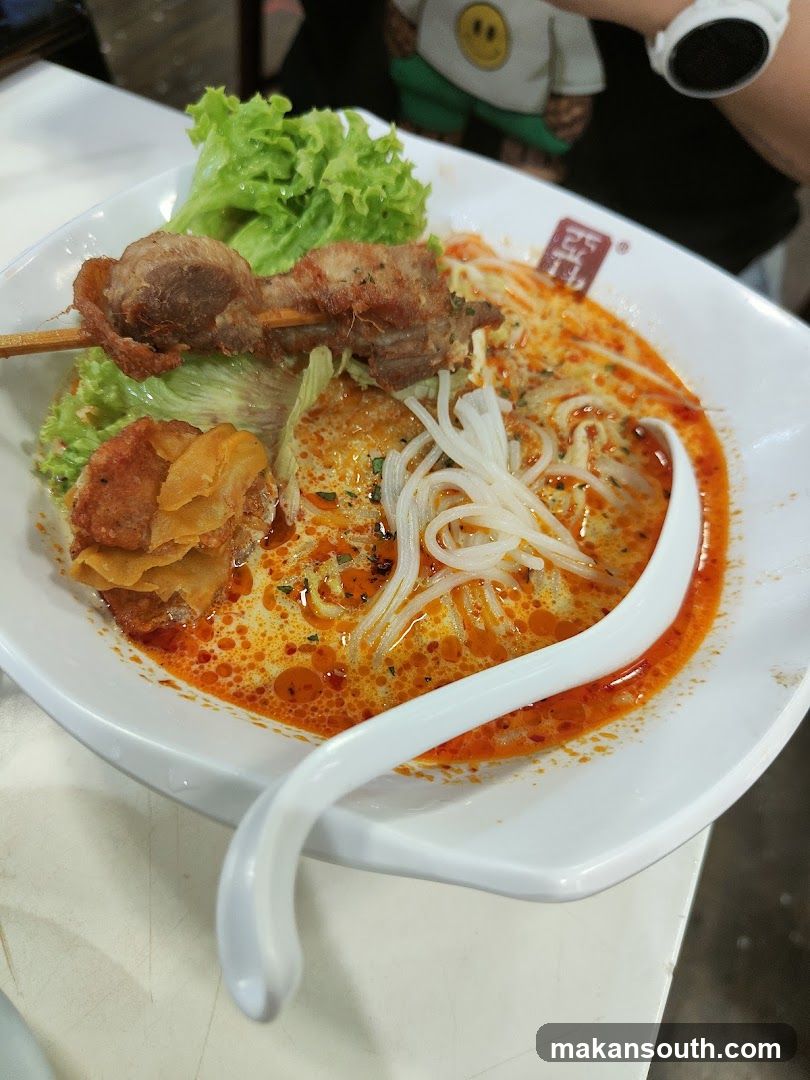 Laksa with Skewered Meat