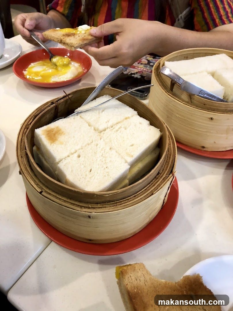 Steamed Bread with Kaya and Butter