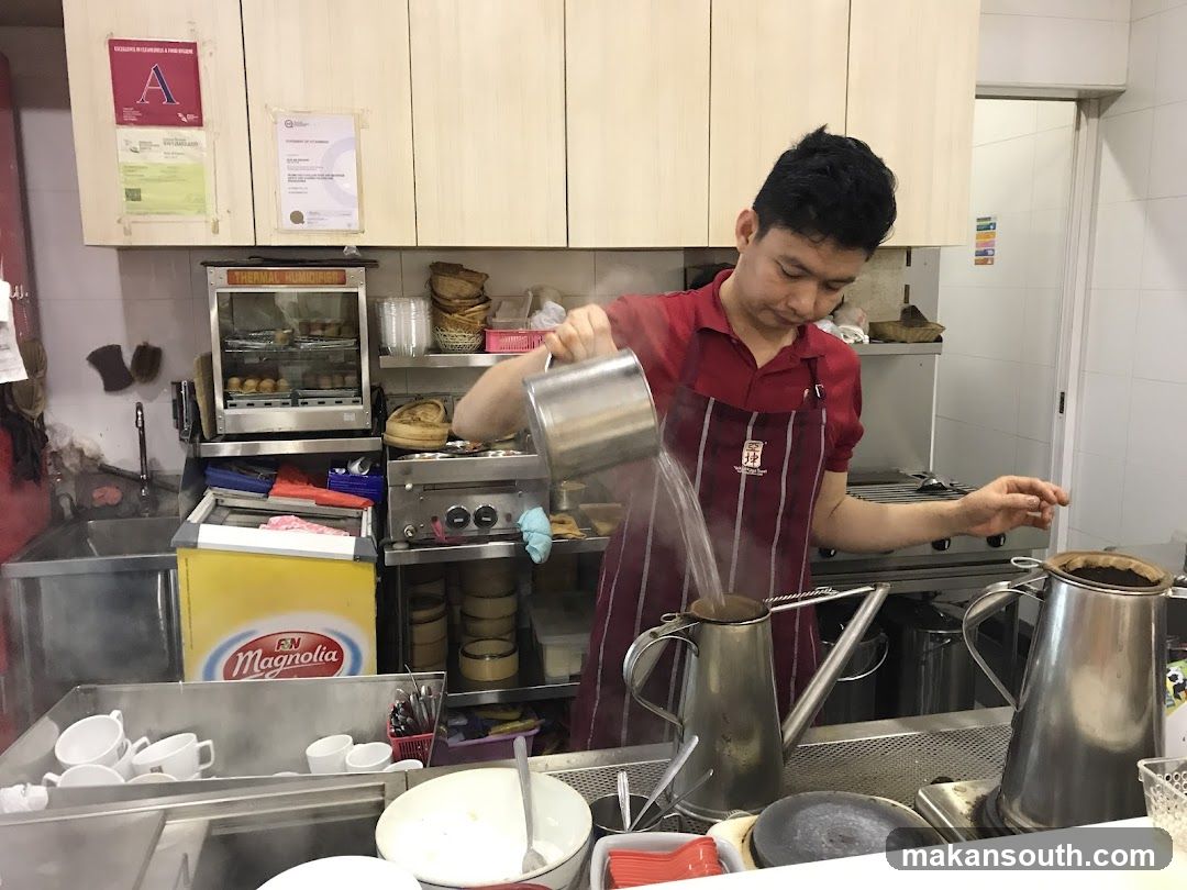 Barista preparing coffee