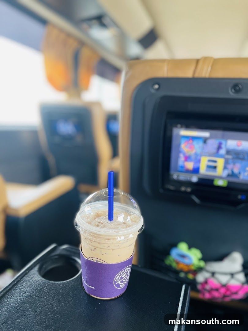 Iced Coffee on a Tray Table